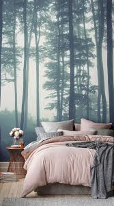 Sea Of Trees Forest Wallpaper Murals Wallpaper Wallpaper Bedroom Feature Wall Forest Mural Tree Wallpaper Mural