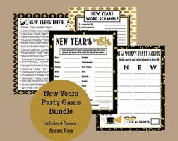 New years eve and new years day fall on the same days of the week each year. New Years Trivia Game New Years Eve Party Game 2021 New Etsy