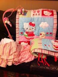 Pink and black hello kitties; 10 Best Hello Kitty Crib Bedding Ideas Crib Bedding Hello Kitty Nursery Room