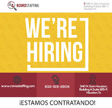 Alcanza El Exito Con Romostaffing Encuentra Empleo Ahora Mismo En Nuestro Website Romostaffing Com Aplica Para Alguna Jobs In Houston Houston Sam Houston