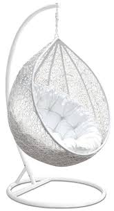 Indoor Outdoor Single Seater Swing Chair With Stand White In 2020 Swing Chair For Bedroom Swing Chair Bedroom Hanging Egg Chair