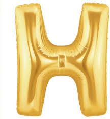 Balloon Letter H Gold Color 16 Inch