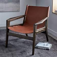 I made the frame out of birch wood, a развернуть. Felipe Leather Sling Chair