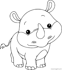Zentangle rhino coloring page for adult. Rhino Coloring Pages Coloringall