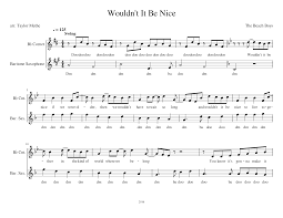 Wouldnt it be nice beach boys documentary. Wouldn T It Be Nice Sheet Music For Saxophone Baritone Cornet Mixed Duet Musescore Com