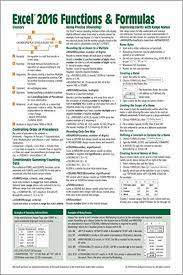 Microsoft Excel 2016 Functions Formulas Quick Reference Card Windows Version 4 Page Cheat Sheet Focusing On Examples And Context For Functions And Form Microsoft Excel Formulas Microsoft Excel Microsoft Excel Tutorial