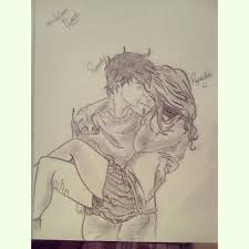 Pareja Besandose Dibujo Besos De Parejas Dibujos Parejas