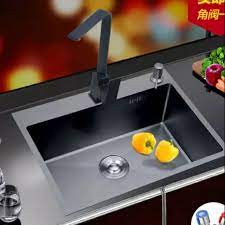 Enter your new and elegant kitchen environment with cgs kitchen sinks. Kitchen Sink Stainless Hitam 5040 Bak Cuci Piring Hitam Classic 5040 Shopee Indonesia