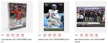 The xfl has committed to creating a revolutionary fan. Xfl Trading Cards Topps Now Xfl News Xflboard Com