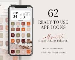 Ios14 App Icons Iphone Fall Aesthetic 62 App Pack Ios 14 Etsy In 2020 App Icon Homescreen App