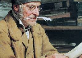 Der Gemeindeschreiber Albert Anker 1874 Schweizer Maler Feder H A3 0623  Gerahmt