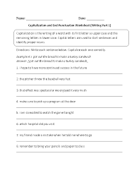 Capitalization And End Punctuation Worksheet Grades 6 8 Punctuation Worksheets Capitalization Worksheets Practices Worksheets