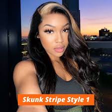 Discover 9 Skunk Stripe and natural hair styles ideas