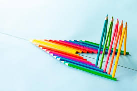 Colour Pencils Set On Light Blue Background With Copy Space Back To School Con Spon Background Colored Pencil Set Light Blue Background Blue Backgrounds