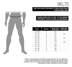 Size Chart Belts Century Martial Arts