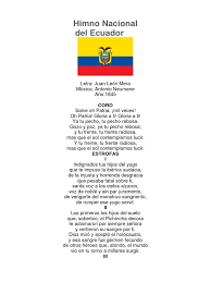 Himno de estados unidos (en español) himno de francia (en español) himno de canadá. Himnos Del Ecuador Himnos Ecuador