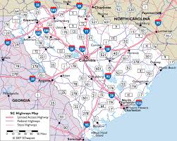 Road map of eastern north carolina. Map Of South Carolina Highways