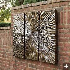 Sunburst Triptych Wall Art Frontgate Triptych Wall Art Outdoor Wall Decor Outside Wall Art