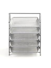 Do you suppose paper organizer for desk drawer appears great? Mind Reader Steel Mesh Paper Tray Desk Organizer 4 Tiers Silver Office Depot