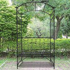 Rosenbogen mit bank rankgitter rankhilfe sitzbank kletterbogen rosenspalier. Garten Living Rosenbogen Mit Bank Valleywood Aus Metall Bewertungen Wayfair De