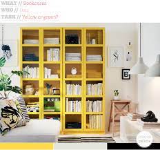 Trendy ikea furniture makeover billy bookcases bookshelves 16+ ideas #furniture. Take Your Pick Yellow Or Green Bookcase Bright Bazaar By Will Taylor Architecte Interieur Maison Style Bibliotheques Privees