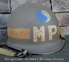 Wwii M 1 Helmet 29th Infantry Division Mp Helmet M1 Helmet Infantry