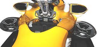 The panels come with no holes cut out for speakers so you can custom fit your own speakers to size. Custom Powersport 5 1 4 Gloss Black Speaker Pods Pair Waves Wheels Rev R Rev R