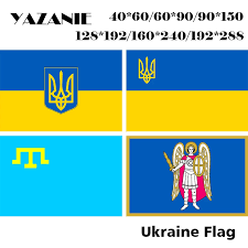 Souvenir pennant with embroidered old ukrainian tryzub. Yazanie Ukraine Ukrainian Flag With Coat Of Arms Ukraine Trident Crimean Tatar People Kyiv Kurovskyi Polyester Flags And Banners Flags Banners Accessories Aliexpress