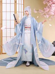 Anime Game Genshin Kamisato Ayaka WuGeXian Dress Kimono Party Daily Uniform  Cosplay Costume Halloween Women Free Shipping 2022 - AliExpress
