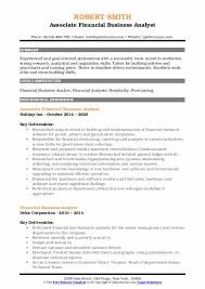 It focuses on your experience and achievements. Financial Business Analyst Resume Samples Qwikresume