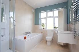 Beige Blue White Bathroom Blue Bathroom Decor Family Bathroom Design Beige Bathroom