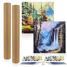 Painting is an expressive form of art that frees up your subjectivity, meaning that your thoughts, feelings, and actions after painting will be sound and objective. Diy Oil Paint By Numbers For Adults Waterfalls Design Beginners To Advanced Number Painting Full Set Canvas Paint And Brushes Free House By The Forest Painting Buy Online In El
