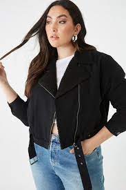 Plus Size Belted Denim Jacket Forever 21 Jackets Leather Jacket Plus Size Belts
