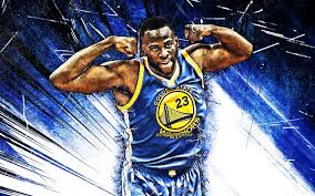 For those of you who love. Download Wallpapers Draymond Green 2019 Nba Golden State Warriors Basketball Stars Draymond Jamal Green Sr Basketball Blue Abtsract Rays Creative Grunge Art Draymond Green Golden State Warriors For Desktop Free Pictures For