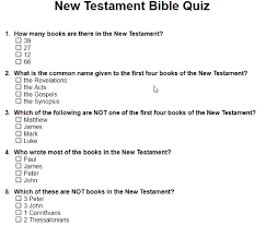 We've included some easy kids trivia and some hard questions (with answers) for topics like disney, science, movies, history and more. Download Printable Bible Quiz From These Free Websites