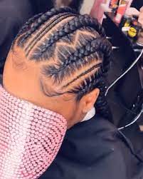 6 Elite Straight Backs With Freestyle Design Hairbyprettyy Braids Feedinbraids Stitchbraids Braided Hairstyles Straight Back Braids Hair Styles
