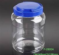 3500ml Transparent Large Plastic Candy Jar With Handle Lid for Plastic Kids  Toys Package