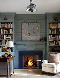 Set the mood with indoor fireplaces (types, inserts) when the summer ends, the heat doesn't have to. 75 Beautiful Living Room Library With A Stone Fireplace Pictures Ideas July 2021 Houzz