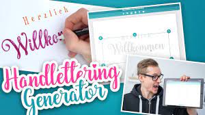 Wir kümmern uns nicht darum, wie die einzelnen buchstaben entstehen und ob sie miteinander harmonieren. Handlettering Generator Das Tool Zum Handlettering Lernen Youtube