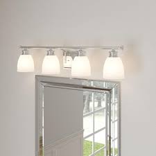 These crystal vanity lights absolutely dazzle, glimmering cheerily even when long gold finish bath vanity light: Chrome Bathroom Light Fixtures Home Depot Trendecors