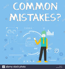 Handwriting Text Common Mistakes Question Conceptual Photo