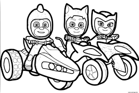 Coloriage pyjamasques a imprimer dessin sur coloriage info. Coloriage Pyjamasques En Moto 4x4 Dessin Pyjamasques A Imprimer