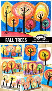Fall Trees In 2020 Fall Art Projects Art Activities For Kids Art Drawings For Kids