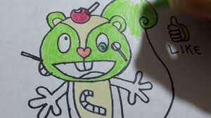 Cómo Pintar A😜 Nutty De Happy Tree Friends/How To Paint 😉Nutty From Happy  Tree Friends - Youtube
