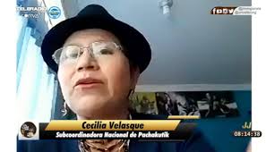 Cecilia Velasque, subcoordinadora nacional de Pachakutik, defendió la  candidatura de Yaku Pérez. Agregó que hay voces críticas que son minoría y  que no son adherentes a Pachakutik.