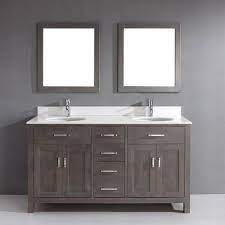 Your 40 inch vanity will look like an oversized cabinet, often with additional shelving or drawers. Double Sink Bathroom Vanity Kalize 63 French Gray Finish Hand Stained Distressed French Shabby Chic Bathroom Vanity Shabby Chic Bathroom Double Sink Bathroom