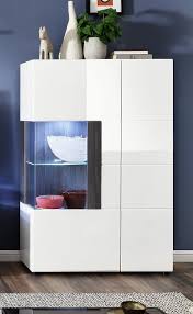 Eine wohnwand weiß hochglanz ist ein tolles möbelstück für helle wie auch dunklere räume und passt besonders gut in wohnzimmer und küchen. Wohnwand Tokyo Weiss Hochglanz Rauchsilber 4 Teilig Led Beleuchtung
