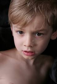 Looking stock image. Image of daydreaming, blond, kindergarten