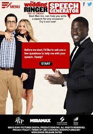 Mobile And Tablet Friendly Speech Generator I Produced For Sony Pictures The Wedding Ringer Sony Pictures The Wedding Ringer Wedding Speech