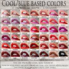 Cool Blue Based Color Chart Love Me Some Lipsense